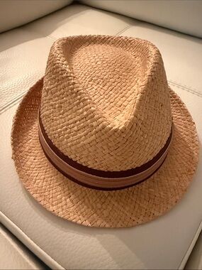 Scala Straw Fedora Hat with Brown Band